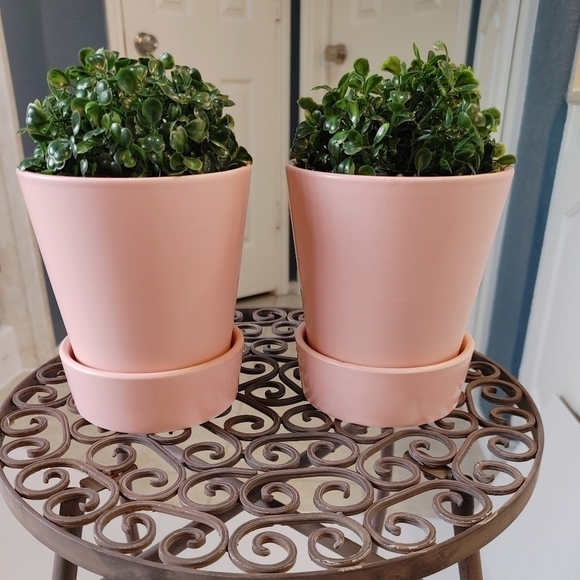 NWOT Bundle Pink & Grey planters 5×5 bundle of 3 - Picture 1 of 7